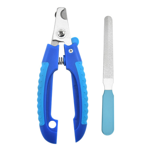 Stainless steel pet nail clippers dog nail clipper set cat and cat nail polisher dog and cat nail clipper file