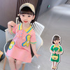 Summer dress, girl's skirt, children's clothing, Korean style, polo collar, high collar