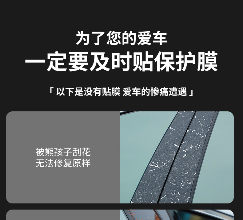 Suitable for Genesis G70G80G90Gv60Gv70Gv90 Modified Center Pillar Film Window B-Pillar Protective Film