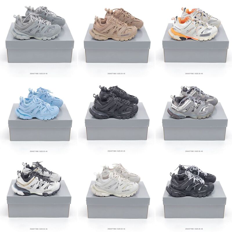 Putian Pure Original Paris Third Generation Track 3.0 Thick-Soled Dad Shoes Outdoor Height-Increasing Led Light Men's and Women's Sports Shoes