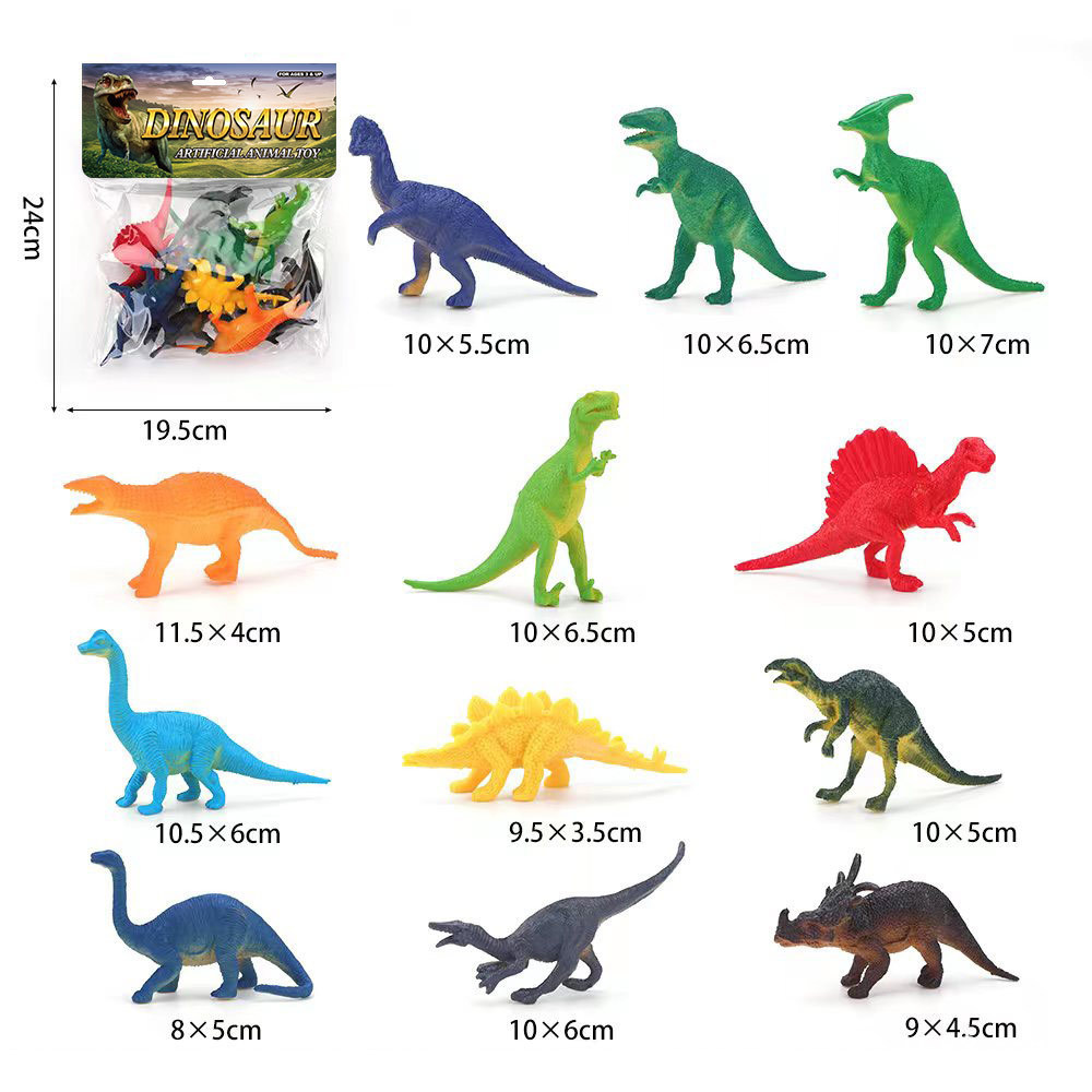 Transfronterizos niños juguetes modelo de dinosaurios granja marino aves de corral simulación de vida silvestre dinosaurios nuevo conjunto al por mayor