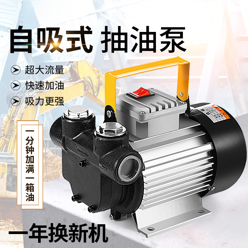 电动抽油泵12V24V220V大流量柴油泵大功率550W自吸泵齿轮泵加油机