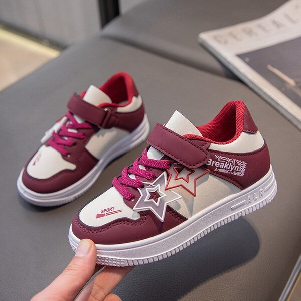 Fashionable children's autumn white sneakers for students