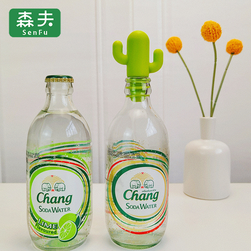 P616 Taixiang soda water bottle stopper, cactus wine stopper, silicone red wine stopper, sealed wine elephant sparkling water