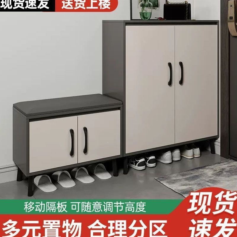 家用鞋柜门口门外简约现代收纳储物玄关柜经济型大容量楼道入户门