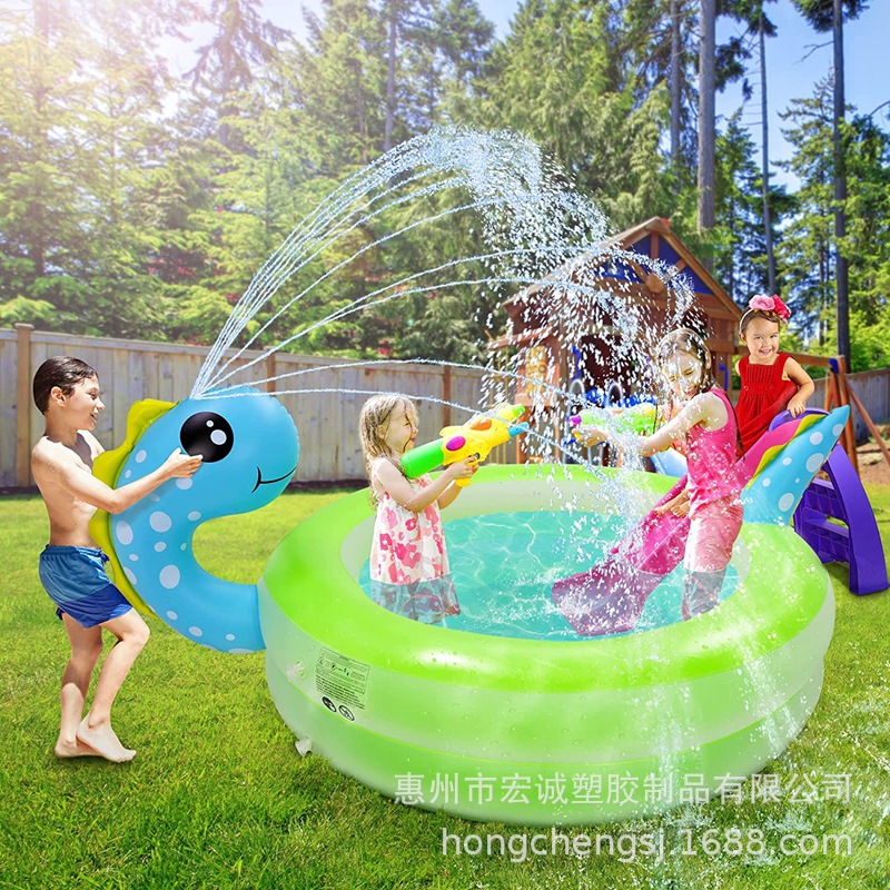Amazon's Best-Selling Inflatable Ocean Ball Wave Pool Outdoor Kidsren's Inflatable Animal Dinosaur Spray Pool Swimming Pool