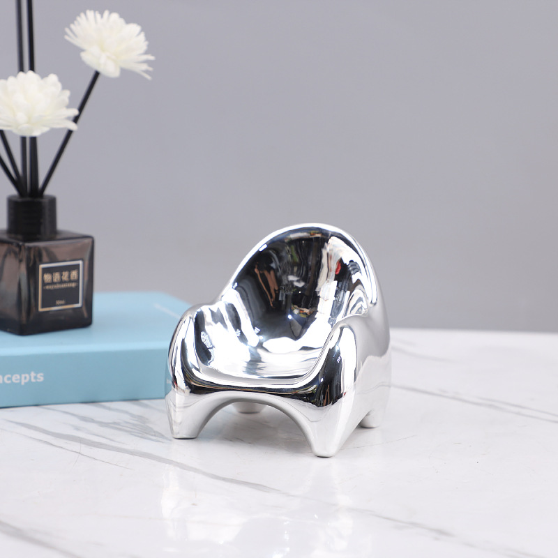 Modern Simple Geometric Electroplated Resin Sofa Model Art Ornaments Living Room Bedroom Tv Cabinet Home Decorations