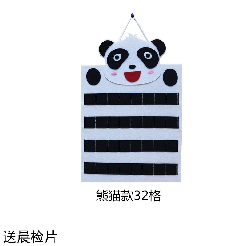 Cartoon hanging organiser for kindergarten, card non-woven cloth, storage bag, increased thickness