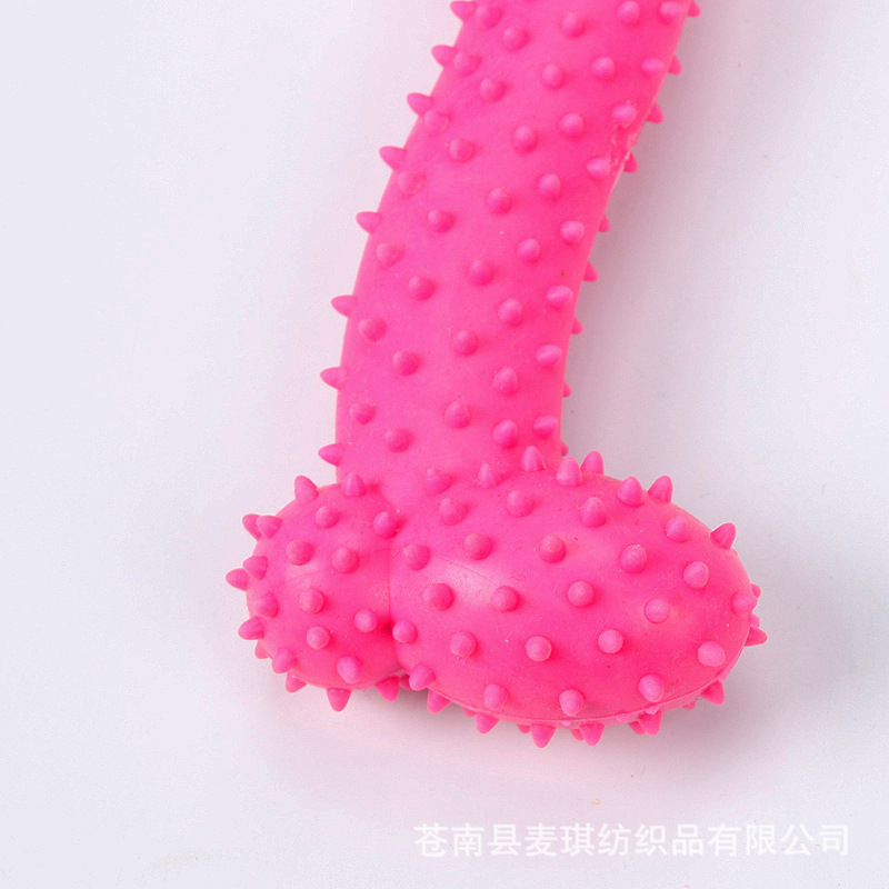 Juguete para Perros con Forma de Hueso de TPR con Espinas, Juguete para Limpiar los Dientes y Masticar, Juguete de Entrenamiento para Perros