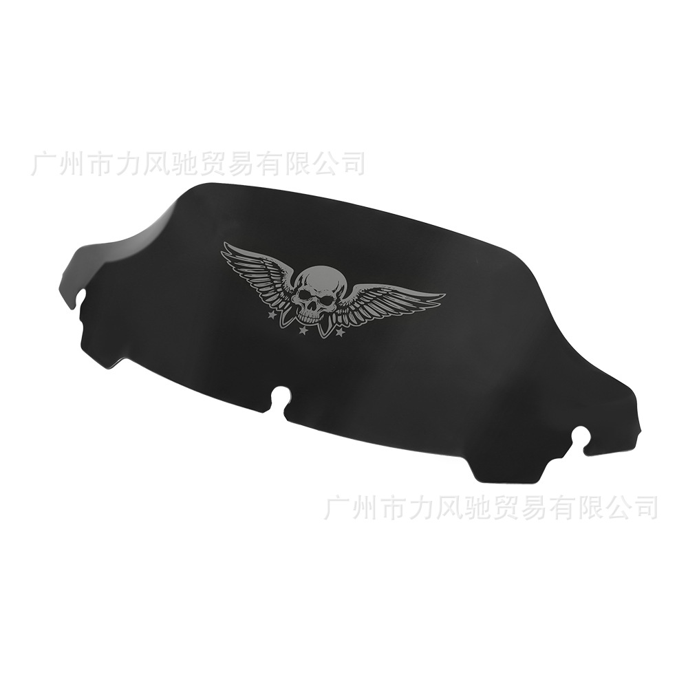 Accesorios de motocicleta para Harley Grand Glider 4.5 "7" parabrisas con patrón de cráneo