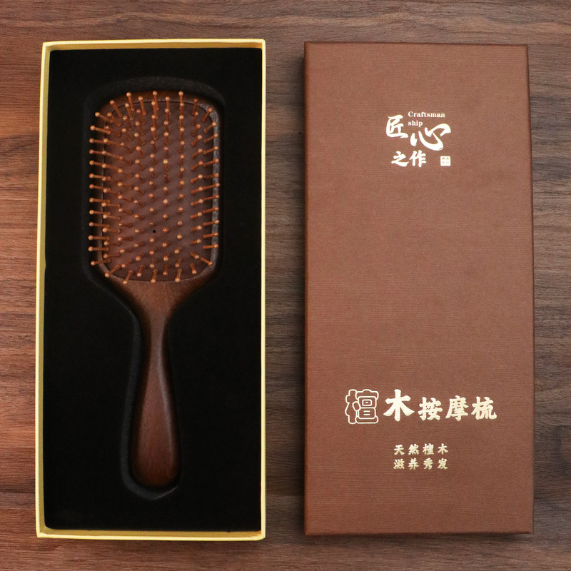 天然ゴールデンサンダルウッドエアクッションエアバッグコーム木製ヘアコーム頭皮マッサージコームアウトドア用品木製コームギフトボックス|undefined