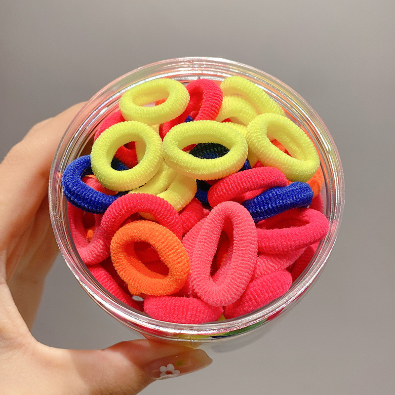 La banda de goma del pelo de la banda del lazo del pelo de los niños lindos de la cuerda del pelo del caramelo no duele el Pelo elástico buena cuerda del pelo tocado de la niña