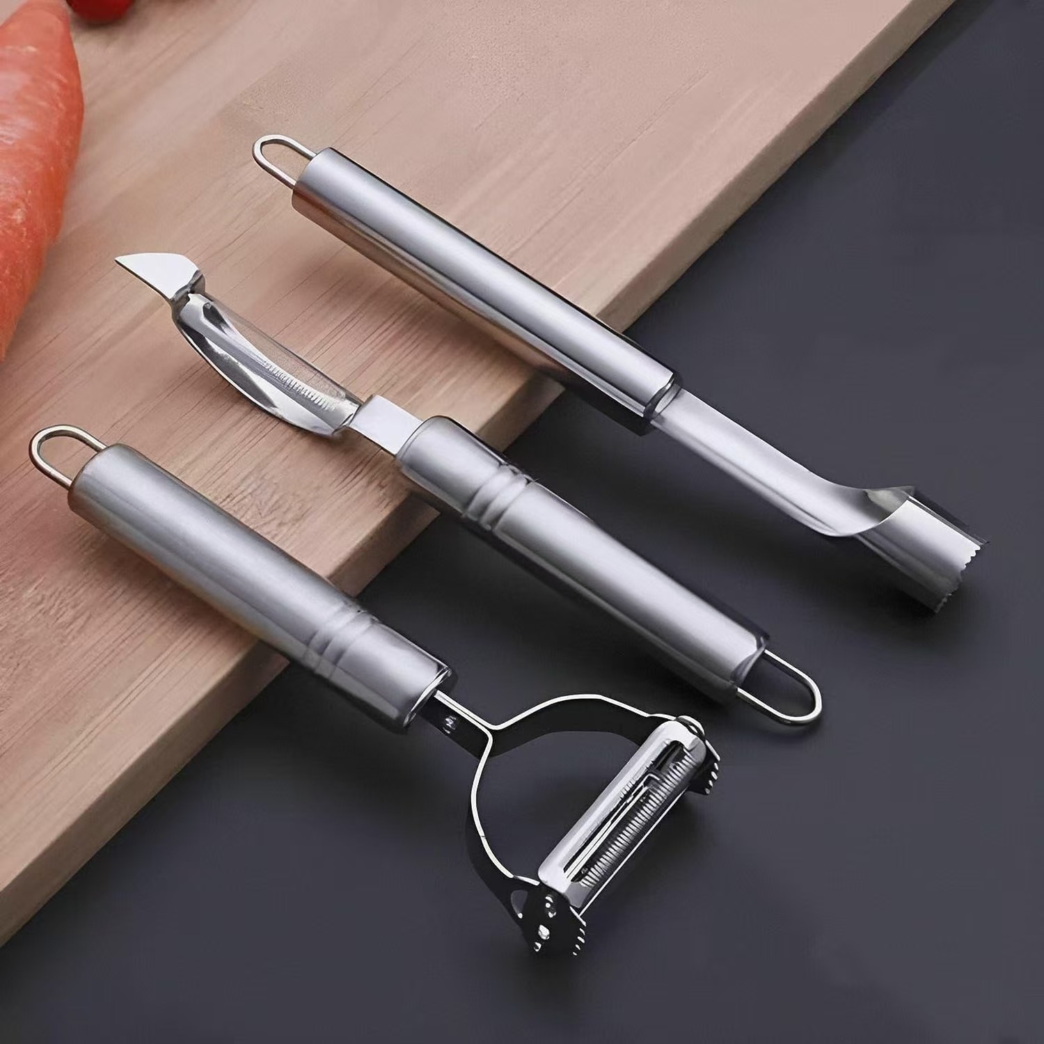 Stainless steel peeler three-piece set new home kitchen fruit and…