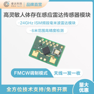 Ruida Technology 24G Millimeter Wave Human Presence Sensor Static Micro Motion Detection USRR235-B Radar Module