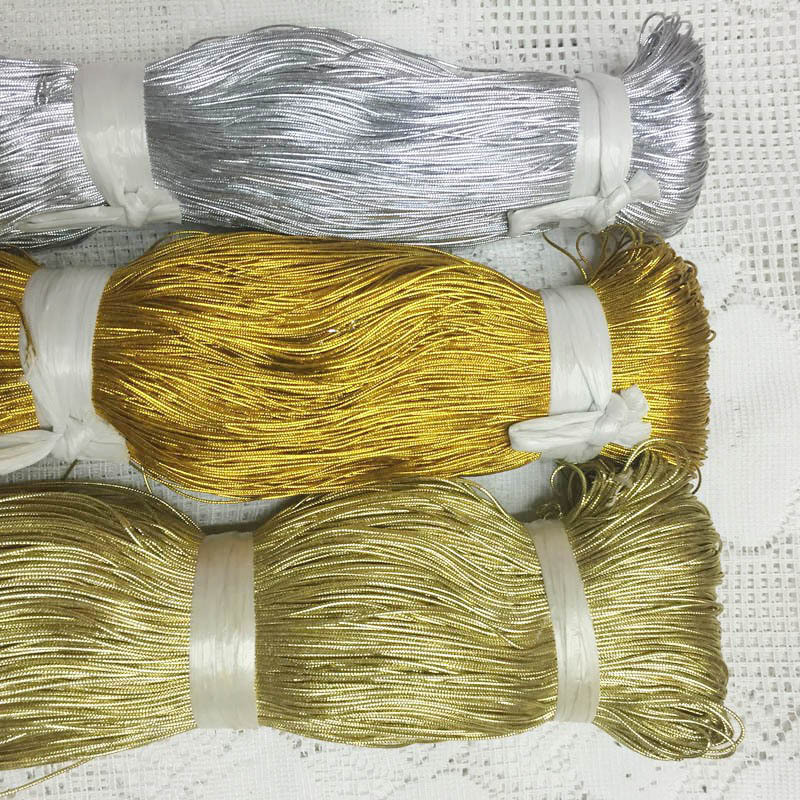 金丝绳1mm无弹力包芯吊牌绳金线银线标签线捆绑绳 贺卡吊牌绳装饰