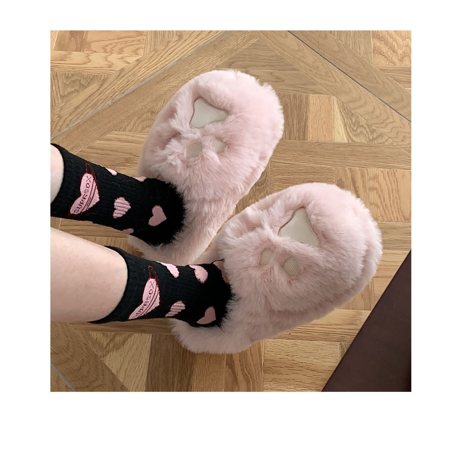 Women's Fashion Cat's Paw Round Toe Cotton Slippers display picture 10