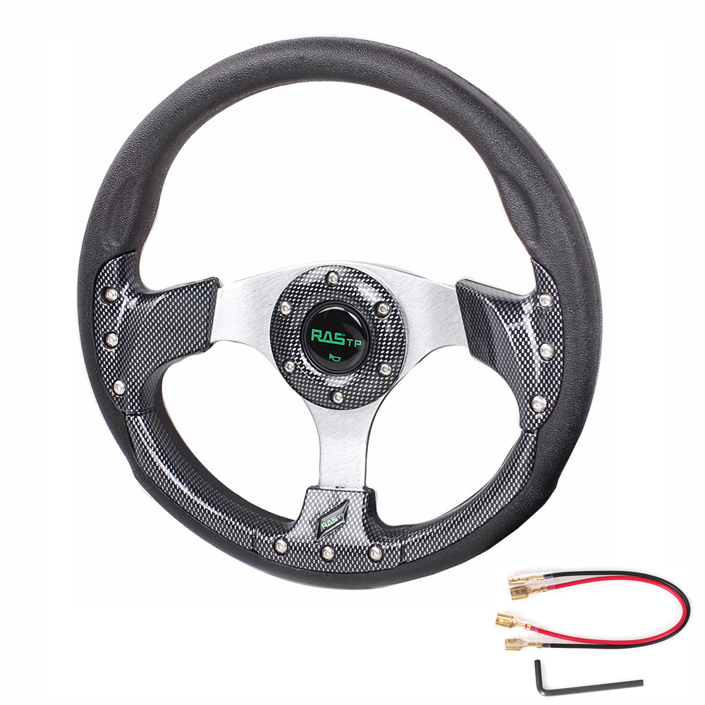 RASTP coche modificado volante PU volante de carreras juego competitivo 13 pulgadas Go Kart volante