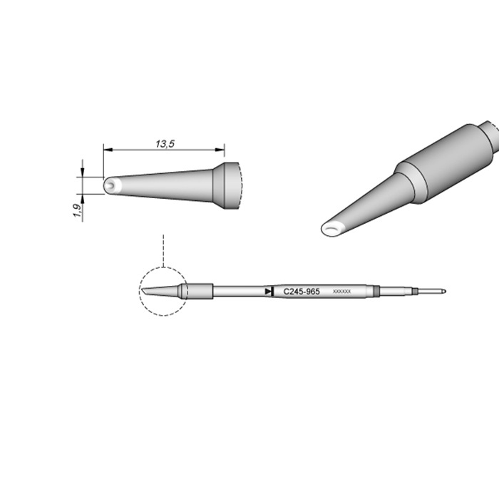 西班牙JBC原装现货正品烙铁头C245965 勺型烙铁头焊头