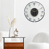 Temu Clock тихий закрашенные стеклянные украшения часы -крест -бортовое горячее искусство деревянное зерна