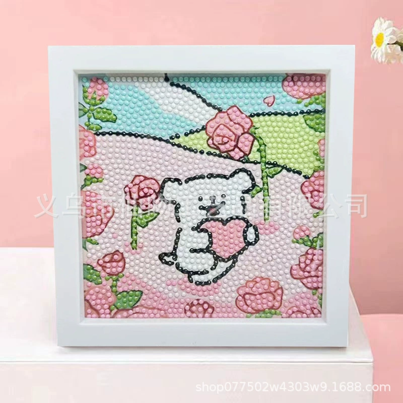 DIY-набор для алмазной мозаики 17×17 см, пластиковая рама, дизайн щенок, полный набор инструментов для кладки