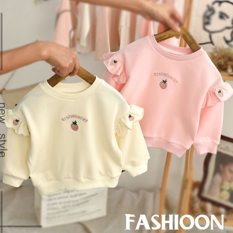 Girls' Western-style Embroidered Pullover Sweat 2024 Autumn New Children's Baby Western-style Sweet Top Clothes Children's Wear Girls' Western-style Embroidered Pullover Sweat 2024 Autumn New Children's Baby Western-style Sweet Top Clothes Children's Wear
