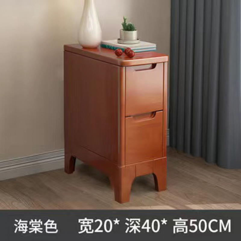 オール無垢材超狭い北欧シンプルモダンベッドサイドキャビネットミニベッドサイドキャビネット小型 25/30/ 35cm|undefined
