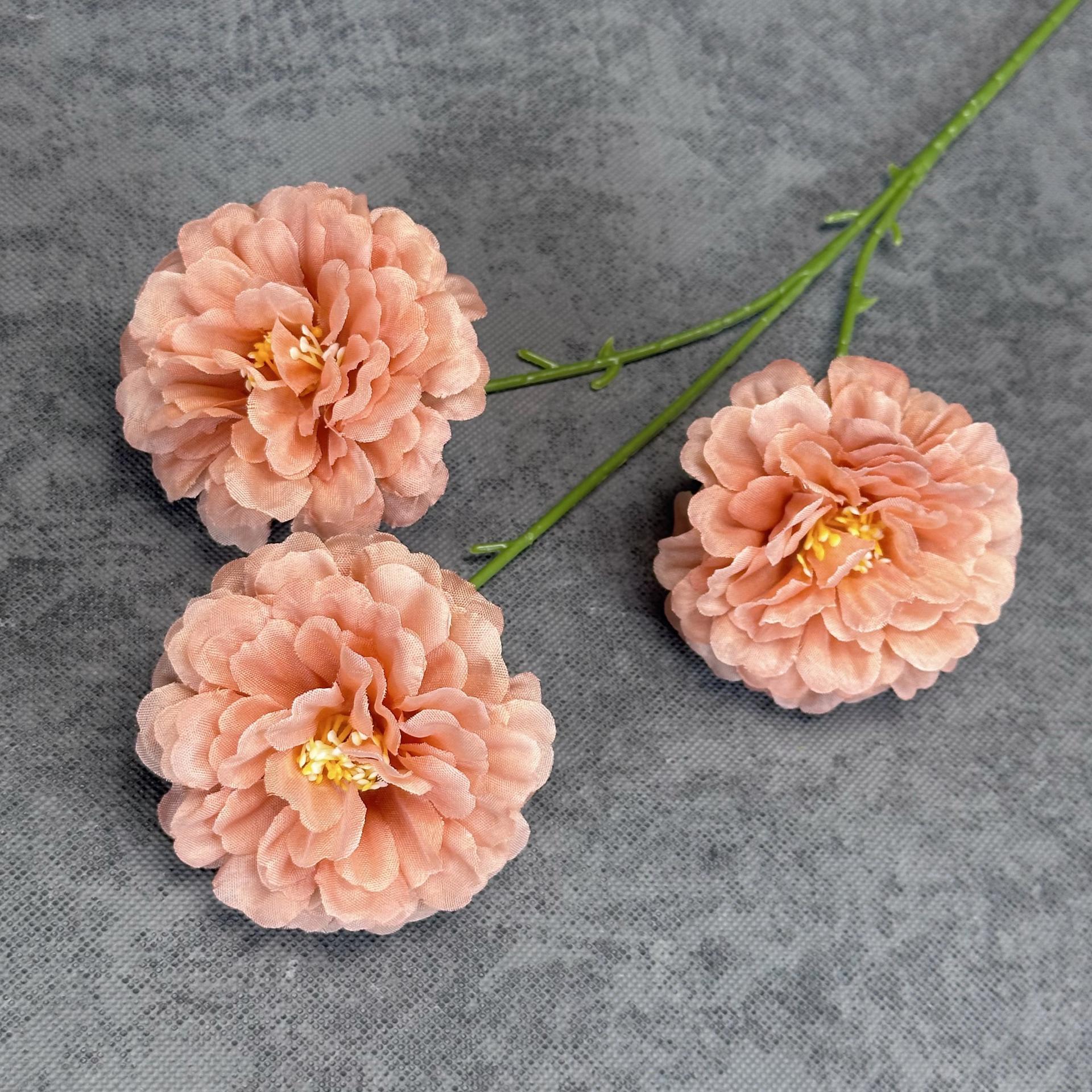 Nuevo hibisco 3 flores de boda decoración del hogar decoración de flores de seda hechas a mano adornos de flores falsas transfronterizas al por mayor