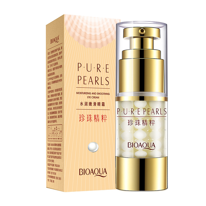 Boquanya Pearl Essence Crema de ojos hidratante y suavizante Hidratante y cuidado para reducir las ojeras alrededor de los ojos Crema de ojos genuina