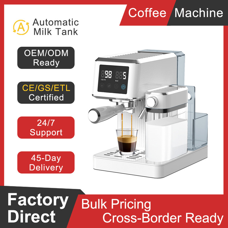 New smart espresso machine professional 20Bar semi-automatic home espresso machine with milk box