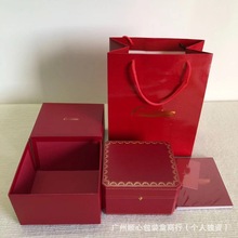 卡地手表盒红色收纳盒石英机械手表包装盒卡地之家展示盒亚家表盒