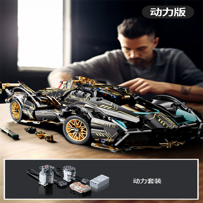 Lego, constructor, starry sky, racing car, toy, car model, punk style, remote control