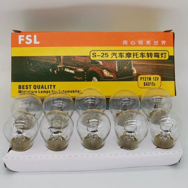Фошаньский свет FSL 1141Z 12V P21W BAU15s S25 прозрачная однофиламентная автомобильная лампа