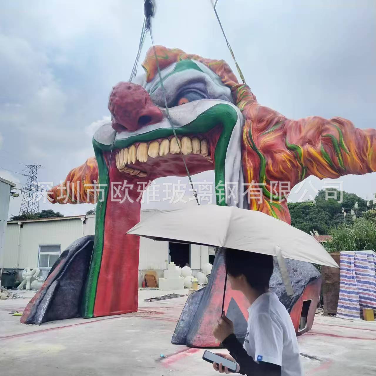 供应3-20米大型商业美陈玻璃钢 乐园景区雕塑 影视道具玻璃钢门头