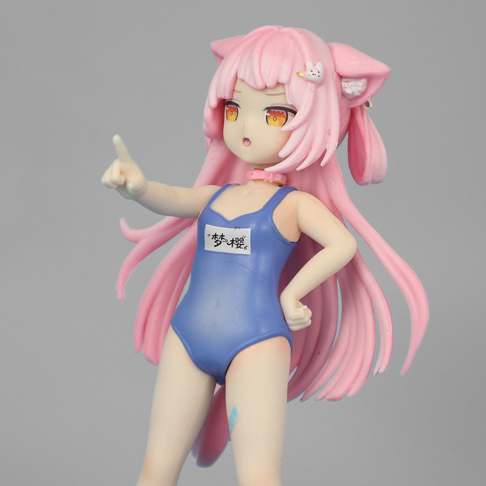 Starluo Pavilion Dream Sakura Dress-up Time Figur Katzenmädchen im Badeanzug Loli Statue für Anime-Fans Desktop-Deko Sammlerstück Feiertagsdekoration – Detail 2