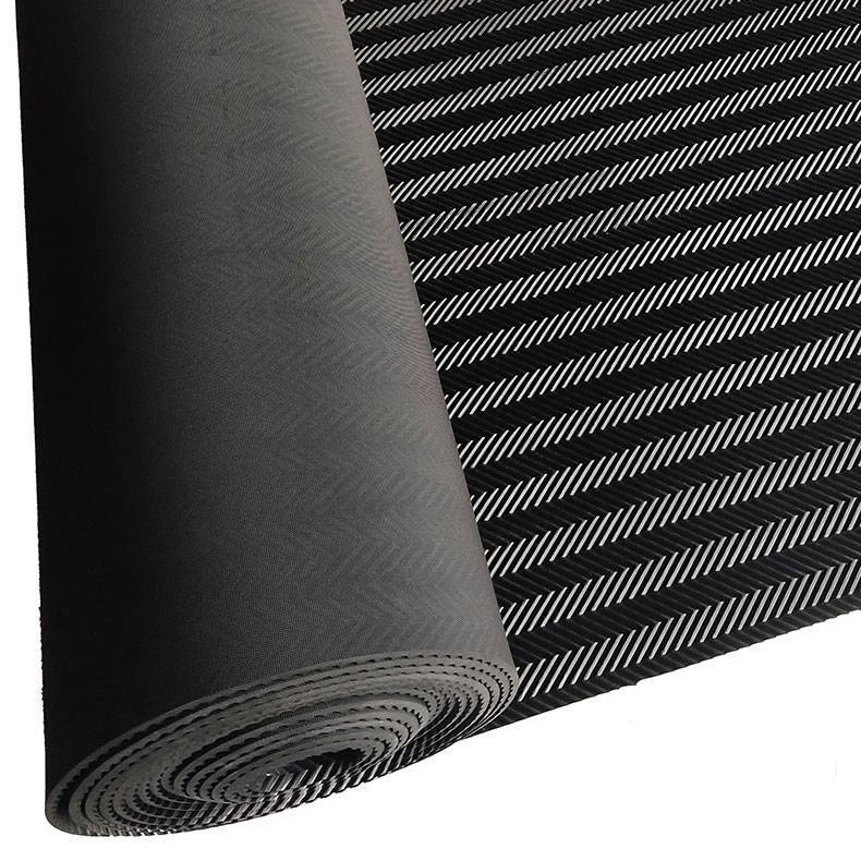 厂家供应铺设便捷 耐摩擦防水防滑条纹橡胶板 鱼骨纹防滑板铺地垫