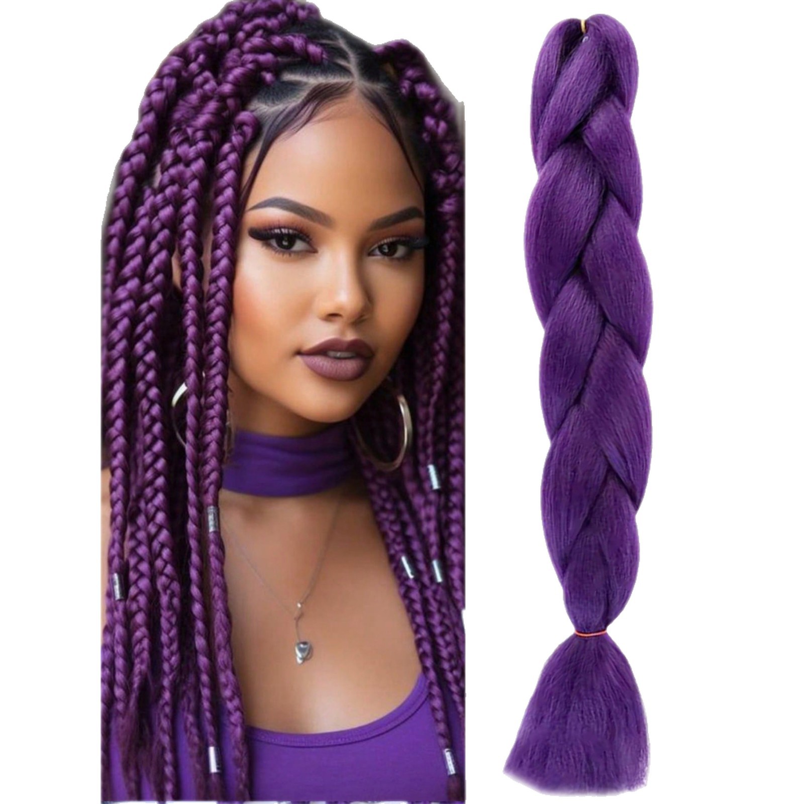 Peruca de comercio exterior gran trenza color gradiente africano gran trenza fibra química de alta temperatura seda trenza pelucina trenzada extensión de pelo