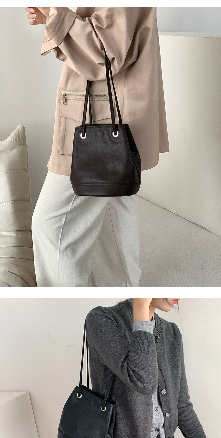 Wind crossbody bucket for women 2024 new single shoulder tote bag, niche high-end feeling, vegetable tanned cowhide_voghion.com