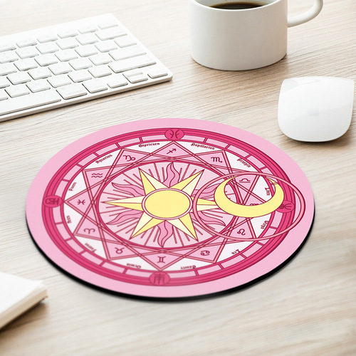 Circular mouse pad wholesale wrist guard fabric for girls, Insta-style office small computer desk pad peripheral mat cute