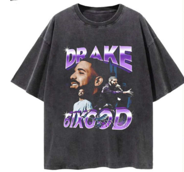 2025 New Arrival Old Dark Style Printed Street Retro T-Shirt Street Trendy Round Neck Short Sleeve T-Shirt for Men