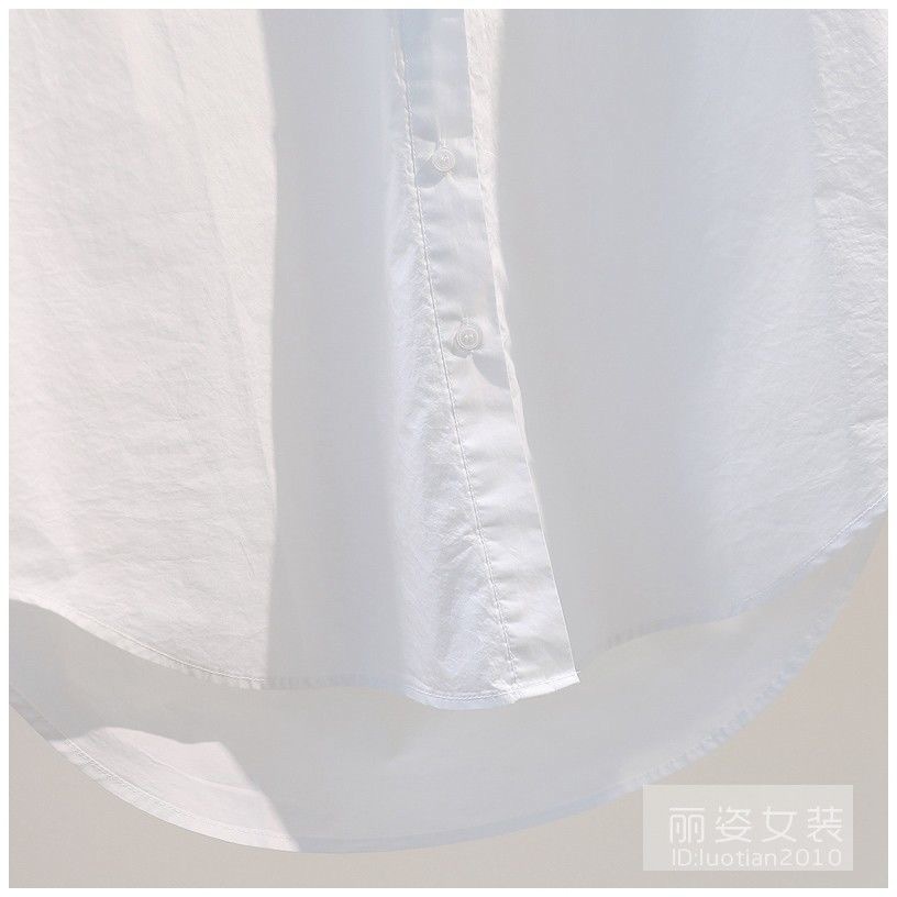 春夏秋新款新款韩版长袖小清新设计感拼接包边宽松文艺范衬衫女详情12