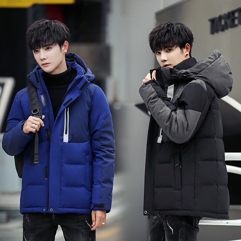 2022 man handsome Down Jackets new pattern Duck Hooded coat fashion Color matching Trend thickening keep warm men's wear