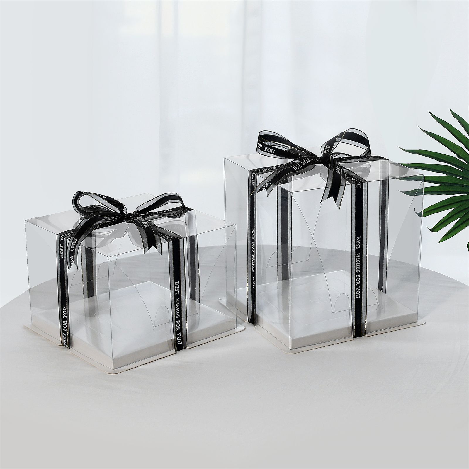 全透明生日蛋糕盒子4/5/6/8/10/12寸礼盒透明烘焙包装盒批发包邮