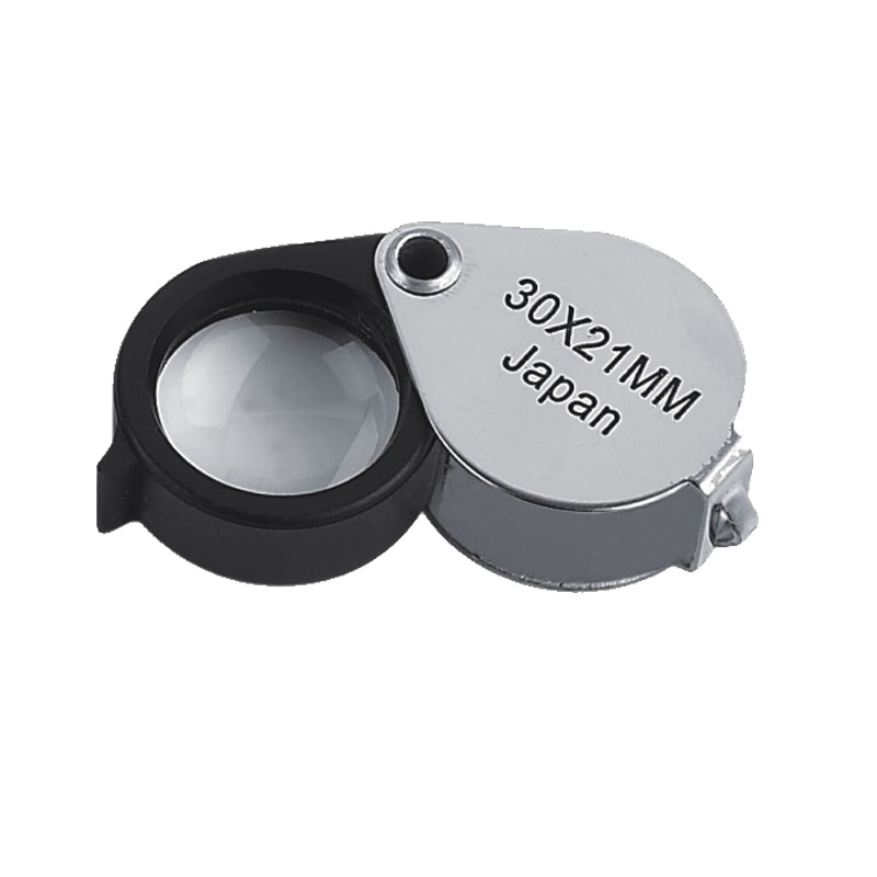 MG55367-A便携可折叠金属玉器古玩珠宝玉石鉴定30X放大镜HMY