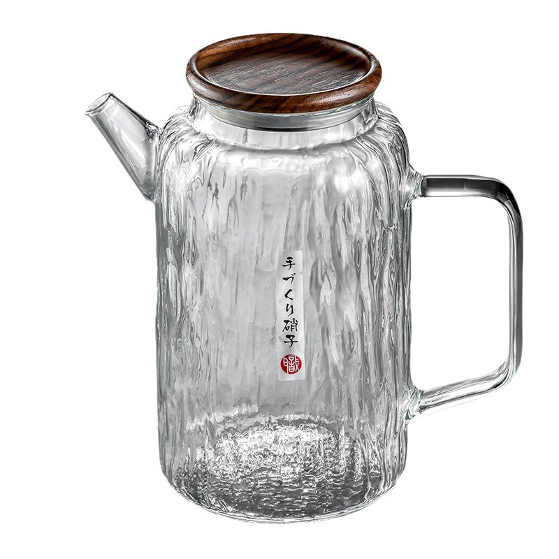 Nuevo chino patrón vertical taza de vidrio hogar de alta temperatura resistente taza de té hervidor de agua traje taza de beber anti-escaldado sala de estar hospitalidad