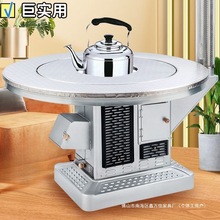 柴煤两用气化炉节能无烟烤火炉冬季新款家用室内柴火汽化取暖炉子