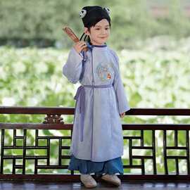 2026新款儿童汉服男童夏季唐装古风中国国风男孩可爱古装演出服