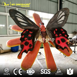 仿真昆虫蝴蝶与花模型 大型机电甲虫昆虫 可以动的仿真昆虫