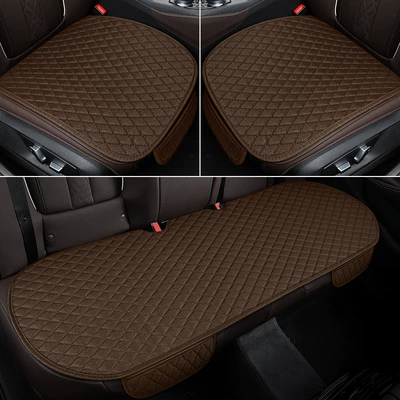 Seat cushion, seat cover: Four Seasons Neutral Seat Cushion Car - brown-three-piece-set