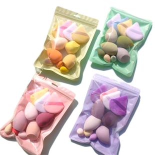 Cross-border explosions Macaron color 11 puff suit beauty makeup egg thumb puff cotton puff mini puff