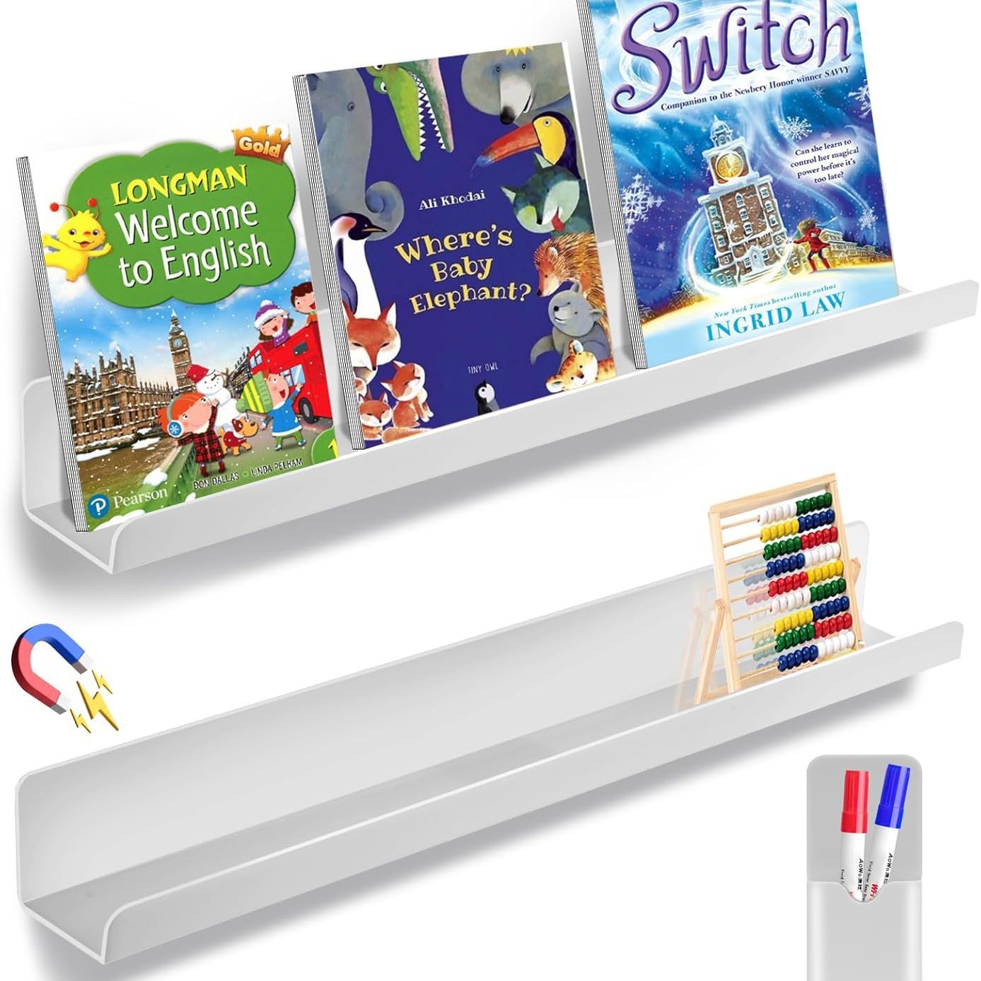 White pens holder, 2 pieces, 1 pieces